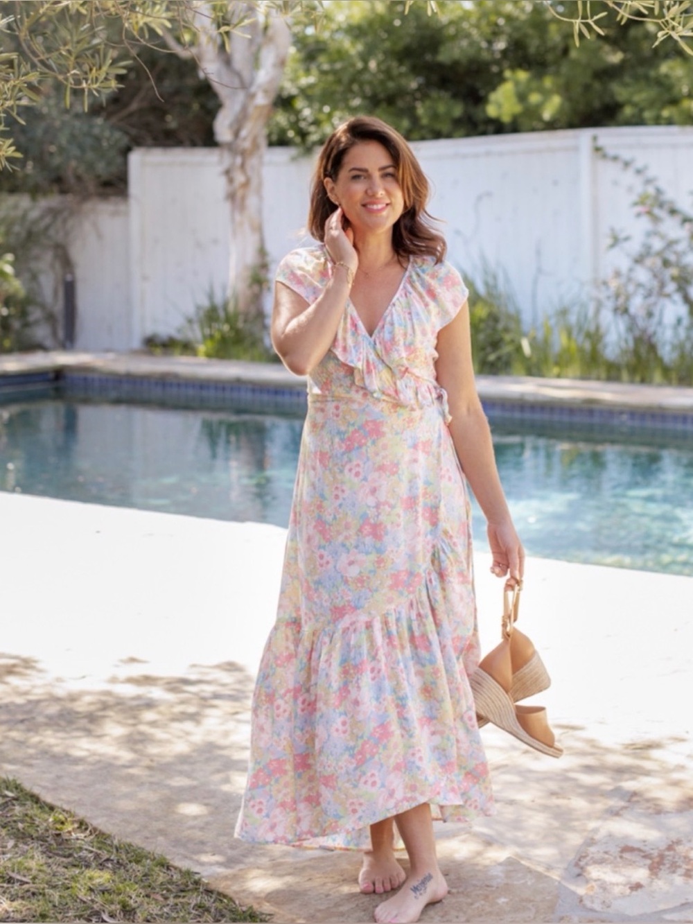 Jillian Harris x Joe Fresh floral wrap dress